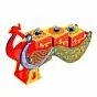 Wooden Decorative Peacock Shape Dry Fruit Box Home Decorative Statue and Showpiece