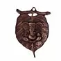 Metal Wall Hanging of Lord Ganesha on Leaf
