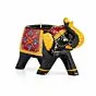 Home Decor Handcrafted and Hand-Painted Colorful Wooden Elephant Tea Light Holder