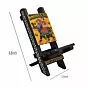Wooden Rajasthani Art Work Beautiful Handcrafted Folding Handmade Wooden Small Chair Mobile Stand