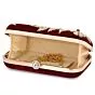 Women Hand Embroidered Maroon Box Clutch Bag Purse 