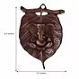 Metal Wall Hanging of Lord Ganesha on Leaf