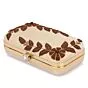 Handicraft Hand Embroidered Peach Box Clutch Bag 