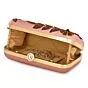 Women Embellished Pink Box Clutch Bag Purse for Bridal 