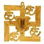 Om Swastik Metal Golden Wall Hanging with Lord Ganesha