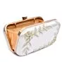  Embroidered White Box Clutch Bag Purse for Bridal 