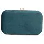 Handicraft Embroidered Box blue Clutch Bag Purse for Bridal