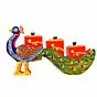Wooden Decorative Peacock Shape Dry Fruit Box Home Decorative Statue and Showpiece