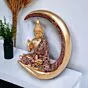 Antique Big Meditating Moon Buddha Statue Showpiece for Home Decor - Office Decor - Gifting - Lord Buddha