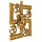 Om Swastik Metal Golden Wall Hanging with Lord Ganesha