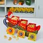 Wooden Decorative Peacock Shape Dry Fruit Box Home Decorative Statue and Showpiece