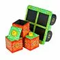 Wooden Hand Painted Rectangular Dry Fruit Storage Trolley Box Showpiece