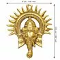 Lord Ganesha with Sun Decorative Metal Wall Hanging Art Decorative Showpiece for Wall