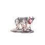 Silver Metal Handcrafted Cow and Calf Figurine