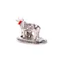 Silver Metal Handcrafted Cow and Calf Figurine