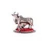 Silver White Metal Kamdhenu cow and calf statue
