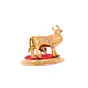 Golden Metal Kamadhenu Cow With Calf Statue Animal Figurines