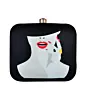 Half Face Women Printed Clutch