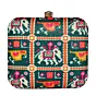 Woman Green Fabric Clutch