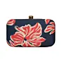 Woman Red Flower Printed Clutch