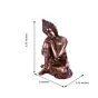 Brown Metal Resting Buddha On Knee Statue