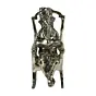 Silver Metal Lord Ganesha Idol Reading Book on Rocking Chair