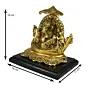 Golden Lord Ganesha sitting on Swan Throne