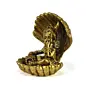 Golden Metal Bal Gopal Krishna Statue having Makhan