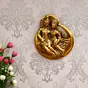 Golden Metal Shiva Parvati Idol Decorative Wall Hanging Art