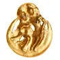 Golden Metal Shiva Parvati Idol Decorative Wall Hanging Art