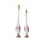 Meenakari Metal White Loving swan couple showpiece