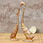 Golden Aluminium Loving Swan couple Love Birds showpiece