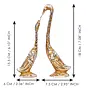 Golden Aluminium Loving Swan couple Love Birds showpiece