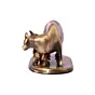 Brown Brass Kamdhenu cow and calf idol