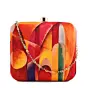 Women Orange-Yellow Pattern Printed Clutch