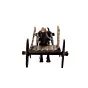 Brown Brass Antique Decorative SINGLE BULL Bullock Cart showpiece