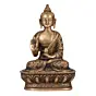Golden and Brown Brass Premium Meditating Blessing Buddha Statue