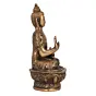 Golden and Brown Brass Premium Meditating Blessing Buddha Statue