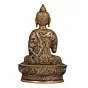 Golden and Brown Brass Premium Meditating Blessing Buddha Statue