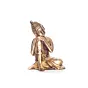 Golden Brass Buddha Resting On Knee Statue