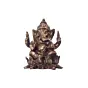 Antique Finish Brass Lord Ganesha Idol On Lotus Flower