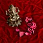Antique Finish Brass Lord Ganesha Idol On Lotus Flower