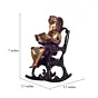 Brown Brass Lord Ganesha Idol On Rocking Chair Showpiece