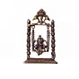 Gold Brass Lord Ganesha on Peacock Swing (Jhoola)