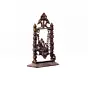 Gold Brass Lord Ganesha on Peacock Swing (Jhoola)