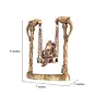 Gold Brass Lord Ganesha on parrot Swing (Jhoola)