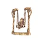Gold Brass Lord Ganesha on parrot Swing (Jhoola)