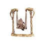 Gold Brass Lord Ganesha on parrot Swing (Jhoola)