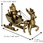 Gold Brass Ganesha Enjoying Ride With Deer Cart Decorative Showpiece