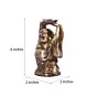 Standing Laughing buddha statue holding a gold ingot, with his hands upright